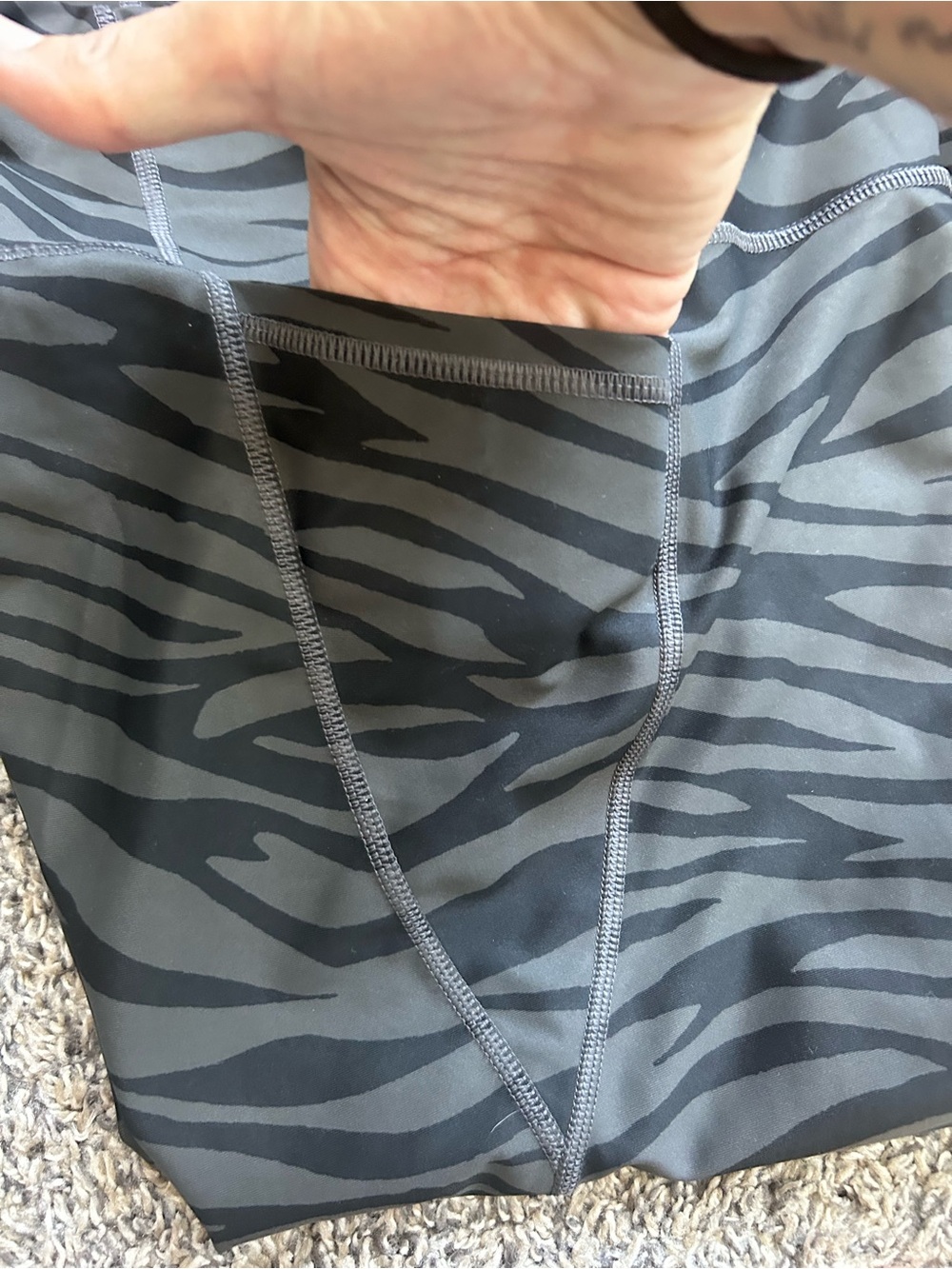 Old Navy Gray and Black Zebra Print Gym Set both size Medium - Picture 7 of 7